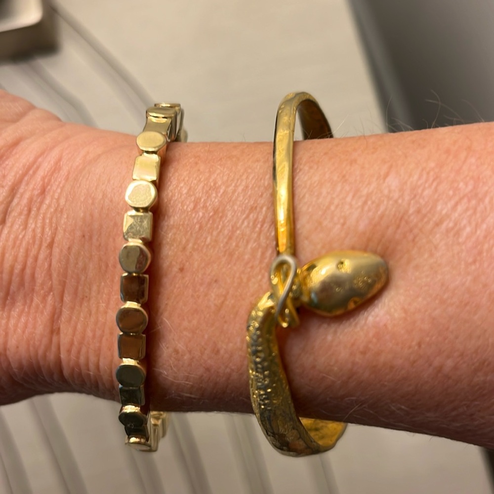 Gold tone bracelets